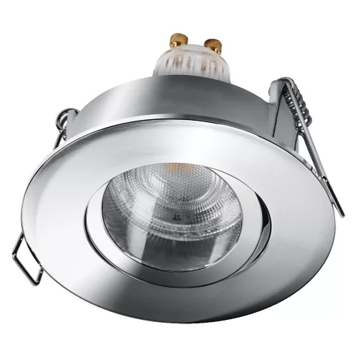 Süllyesztett LED mennyezeti lámpa, hermetikus, IP44, fürdőszobai, mozgatható, kerek, GU10, 4,7 W, 250 lm, 2700-6500 K, CCT, RGB, szabályozható fényerejű, IP65, króm, spotlámpa, Smart+ WiFi, süllyesztett, Osram