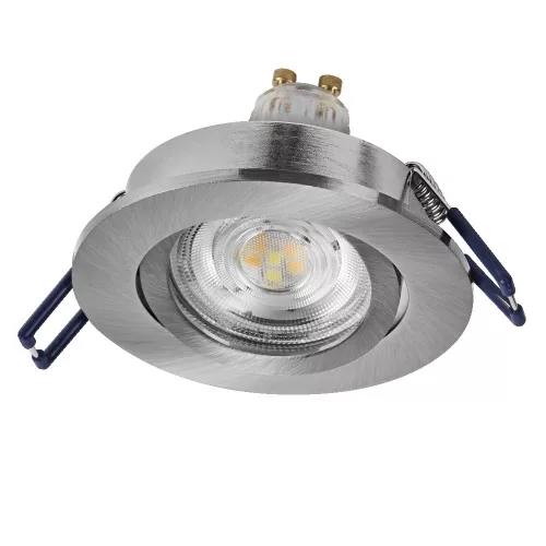 Süllyesztett halogén LED mennyezeti lámpa, mozgatható kerek, GU10, 4,7 W, 315 lm, 2700-6500 K, CCT, RGB, szatén nikkel, Smart+ WiFi, süllyesztett, Osram