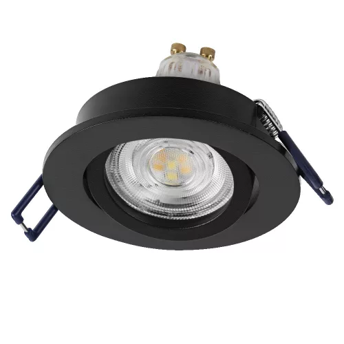 Süllyesztett halogén LED mennyezeti lámpa, mozgatható kerek, GU10, 4,7 W, 315 lm, 2700-6500 K, CCT, RGB, fekete spotlámpa, Smart+ WiFi, süllyesztett, Osram