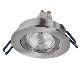   3 db süllyesztett halogén LED mennyezeti spotlámpa, mozgatható kerek, GU10, 4,5 W, 400 lm, 2700 K, meleg nikkel, szatén, süllyesztett, Osram