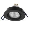 3 db süllyesztett halogén LED mennyezeti lámpa szett, mozgatható kerek, GU10, 4,5 W, 400 lm, 2700 K, meleg fekete, süllyesztett, Osram