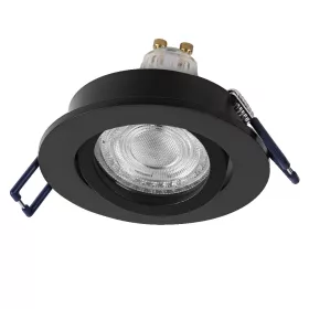   3 db süllyesztett halogén LED mennyezeti lámpa szett, mozgatható kerek, GU10, 4,5 W, 400 lm, 2700 K, meleg fekete, süllyesztett, Osram