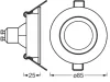3 db süllyesztett halogén LED mennyezeti lámpa szett, mozgatható kerek, GU10, 4,5 W, 400 lm, 2700 K, meleg fekete, süllyesztett, Osram