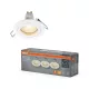 3 db süllyesztett halogén LED mennyezeti spotlámpa, kerek, GU10, 4,5 W, 400 lm, 2700 K, meleg fehér, süllyesztett, Osram