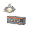 3 db süllyesztett halogén LED mennyezeti spotlámpa, kerek, GU10, 4,5 W, 400 lm, 2700 K, meleg nikkel, szatén, süllyesztett, Osram