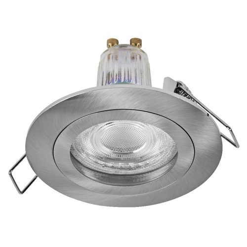 3 db süllyesztett halogén LED mennyezeti spotlámpa, kerek, GU10, 4,5 W, 400 lm, 2700 K, meleg nikkel, szatén, süllyesztett, Osram