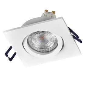   3 db süllyesztett halogén LED mennyezeti lámpa szett, mozgatható, négyzet alakú, GU10, 4,5 W, 400 lm, 2700 K, meleg fehér, süllyesztett, Osram