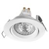 3 db süllyesztett halogén LED mennyezeti spotlámpa, mozgatható kerek, GU10, 2,6 W, 200 lm, 2700 K, meleg fehér, süllyesztett, Osram