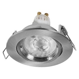   3 db süllyesztett halogén LED mennyezeti spotlámpa, mozgatható kerek, GU10, 2,6 W, 200 lm, 2700 K, meleg nikkel, szatén, süllyesztett, Osram