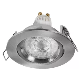   3 db süllyesztett halogén LED mennyezeti spotlámpa, mozgatható kerek, GU10, 2,6 W, 200 lm, 2700 K, meleg nikkel, szatén, süllyesztett, Osram