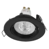 3 db süllyesztett halogén LED mennyezeti lámpa szett, mozgatható kerek, GU10, 2,6 W, 200 lm, 2700 K, meleg fekete, süllyesztett, Osram