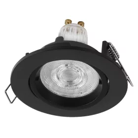   3 db süllyesztett halogén LED mennyezeti lámpa szett, mozgatható kerek, GU10, 2,6 W, 200 lm, 2700 K, meleg fekete, süllyesztett, Osram