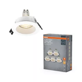   5 db süllyesztett halogén LED mennyezeti spotlámpa, kerek, GU10, 2,6 W, 200 lm, 2700 K, meleg fehér, süllyesztett, Osram
