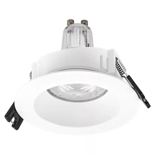 5 db süllyesztett halogén LED mennyezeti spotlámpa, kerek, GU10, 2,6 W, 200 lm, 2700 K, meleg fehér, süllyesztett, Osram