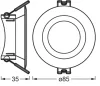5 db süllyesztett halogén LED mennyezeti spotlámpa, kerek, GU10, 2,6 W, 200 lm, 2700 K, meleg fehér, süllyesztett, Osram
