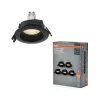 5 db süllyesztett halogén LED mennyezeti spotlámpa, kerek, GU10, 2,6 W, 200 lm, 2700 K, meleg fekete, süllyesztett, Osram