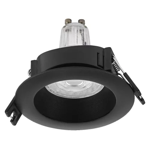 5 db süllyesztett halogén LED mennyezeti spotlámpa, kerek, GU10, 2,6 W, 200 lm, 2700 K, meleg fekete, süllyesztett, Osram