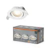 3 db süllyesztett halogén LED mennyezeti spotlámpa, kerek, 4,9 W, 220 lm, 2700 K, meleg, szabályozható fehér, süllyesztett, Osram