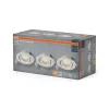 3 db süllyesztett halogén LED mennyezeti spotlámpa, kerek, 4,9 W, 220 lm, 2700 K, meleg, szabályozható fehér, süllyesztett, Osram