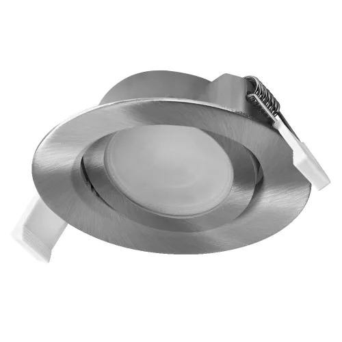 3 db süllyesztett halogén LED mennyezeti spotlámpa, kerek, 4,9 W, 200 lm, 2700 K, meleg, szabályozható, szatén nikkel, süllyesztett Osram