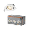 3 db süllyesztett halogén LED mennyezeti spotlámpa, mozgatható, kerek, 4,9 W, 280 lm, 2700 K, meleg fehér, süllyesztett, Osram