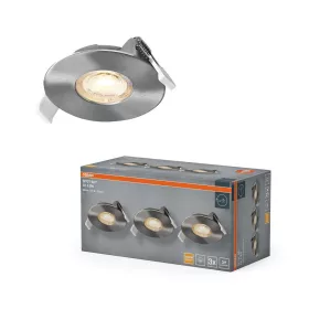   3 db süllyesztett halogén LED mennyezeti spotlámpa, kerek, 4,9 W, 270 lm, 2700 K, meleg nikkel, szatén, süllyesztett, Osram