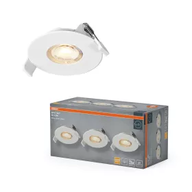   3 db süllyesztett halogén LED mennyezeti spotlámpa, kerek, 4,9 W, 280 lm, 2700 K, meleg fehér, süllyesztett, Osram