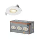 3 db süllyesztett halogén LED mennyezeti spotlámpa, kerek, 4,9 W, 280 lm, 2700 K, meleg fehér, süllyesztett, Osram