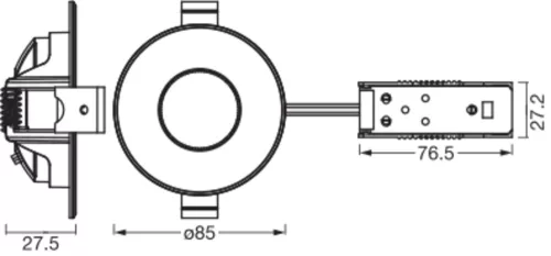 3 db süllyesztett halogén LED mennyezeti spotlámpa, kerek, 4,9 W, 280 lm, 2700 K, meleg fehér, süllyesztett, Osram
