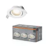 3 db süllyesztett halogén LED mennyezeti spotlámpa, mozgatható, kerek, 4,9 W, 230 lm, 2700/4000/6500 K CCT fehér spotlámpa, süllyesztett, Osram