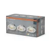 3 db süllyesztett halogén LED mennyezeti spotlámpa, mozgatható, kerek, 4,9 W, 230 lm, 2700/4000/6500 K CCT fehér spotlámpa, süllyesztett, Osram