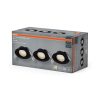 3 db süllyesztett halogén LED mennyezeti spotlámpa, mozgatható, kerek, 4,9 W, 200 lm, 2700/4000/6500 K CCT, fekete spotlámpa, süllyesztett, Osram