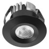 5 db-os LED spot mennyezeti lámpa szett, süllyesztett, hermetikus, IP44, fürdőszoba, kerek, 6W, 450lm, 3000K, meleg fehér, IP44, fekete, Mini Osram
