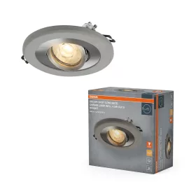   Süllyesztett halogén LED mennyezeti spotlámpa kerek GU10 4.5W 400lm Meleg 2700K szatén nikkel Osram