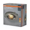 Süllyesztett halogén LED mennyezeti spotlámpa kerek GU10 4.5W 400lm Meleg 2700K szatén nikkel Osram