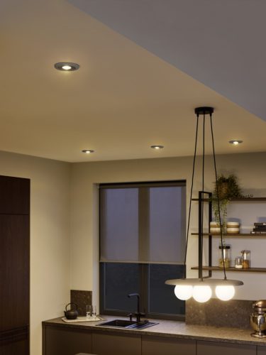 Süllyesztett halogén LED mennyezeti spotlámpa kerek GU10 4.5W 400lm 2700K meleg szatén nikkel Osram