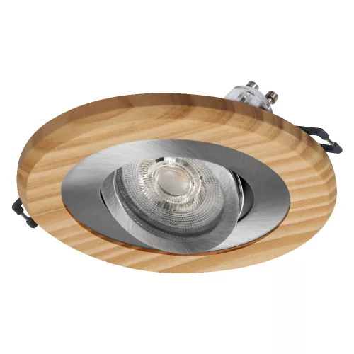 Süllyesztett halogén LED mennyezeti lámpa, kerek, GU10, 4,5 W, 400 lm, 2700 K, szatén nikkel, Osram
