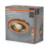 Süllyesztett halogén LED mennyezeti lámpa, kerek, GU10, 4,5 W, 400 lm, 2700 K, szatén nikkel, Osram