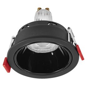   3 db süllyesztett halogén LED mennyezeti spotlámpa, kerek, GU10, 4,5 W, 400 lm, 2700 K, meleg fekete, Osram