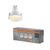 3 db süllyesztett halogén LED mennyezeti lámpa szett, kerek, GU10, 3W, 200lm, 2700K, meleg, szabályozható fehér, Osram