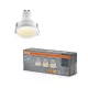 3 db süllyesztett halogén LED mennyezeti lámpa szett, kerek, GU10, 3W, 200lm, 2700K, meleg, szabályozható fehér, Osram
