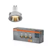 db süllyesztett halogén LED mennyezeti lámpa szett, kerek, GU10, 3W, 200lm, 2700K, meleg, szabályozható, szatén nikkel, Osram