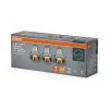 db süllyesztett halogén LED mennyezeti lámpa szett, kerek, GU10, 3W, 200lm, 2700K, meleg, szabályozható, szatén nikkel, Osram