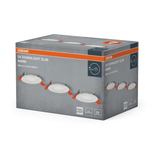 Süllyesztett halogén LED mennyezeti spotlámpa, kerek, 4,5 W, 240 lm, 4000 K, semleges fehér, Osram