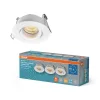 3 db-os LED spot mennyezeti lámpa szett, süllyesztett, hermetikus, IP44, fürdőszoba, kerek, GU10, 4,5 W, 320 lm, 2700 K, meleg fehér, IP65, süllyesztett, Osram
