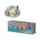 db-os LED mennyezeti lámpa szett, süllyesztett spotlámpa, hermetikus, IP44, fürdőszobai kerek, GU10, 4,5 W, 320 lm, 2700 K, meleg, IP65, szatén nikkel, süllyesztett, Osram