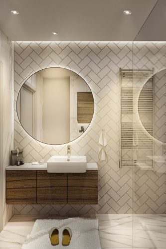 db-os LED mennyezeti lámpa szett, süllyesztett spotlámpa, hermetikus, IP44, fürdőszobai kerek, GU10, 4,5 W, 320 lm, 2700 K, meleg, IP65, szatén nikkel, süllyesztett, Osram