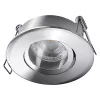 3 db-os LED spotlámpa süllyesztett mennyezetre, hermetikus IP44, fürdőszoba, kerek, GU10, 4,5 W, 320 lm, 2700 K, meleg fehér, IP65, króm, süllyesztett, Osram