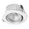 3 db-os LED mennyezeti lámpa szett, süllyesztett spotlámpa, hermetikus, IP44, fürdőszobai, mozgatható, kerek, 4,9 W, 280 lm, 2700 K, meleg, szabályozható, IP44, fehér, süllyesztett, Osram