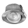 3 db-os LED mennyezeti lámpa szett, süllyesztett spotlámpa, hermetikus, IP44, fürdőszobai, mozgatható, kerek, 4,9 W, 260 lm, 2700 K, meleg, szabályozható, IP44, szatén nikkel, süllyesztett, Osram